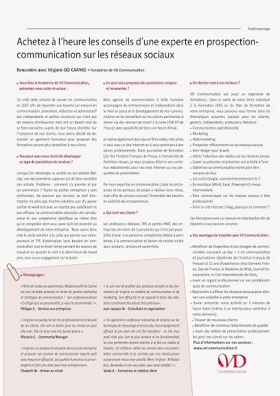 Vd Communication / Ile De France News, Centre de Formation à Paris 11